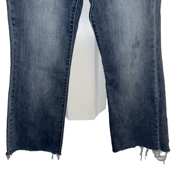 Judy Blue Jeans Sz 9/29 Blue Bootcut Raw Hem Stretch Slimming Comfort - Picture 4 of 9